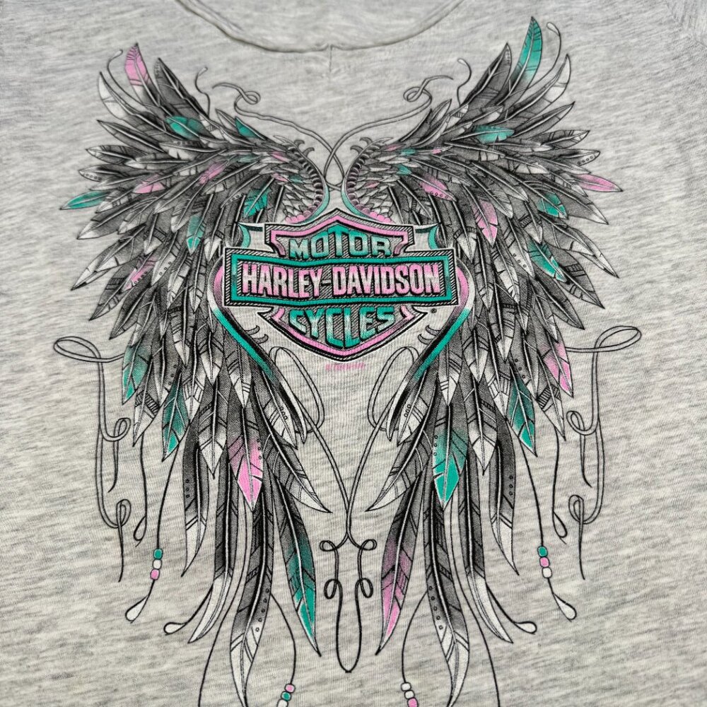 Harley-Davidson Winged Logo Tee Women’s M - Picture 2 of 6